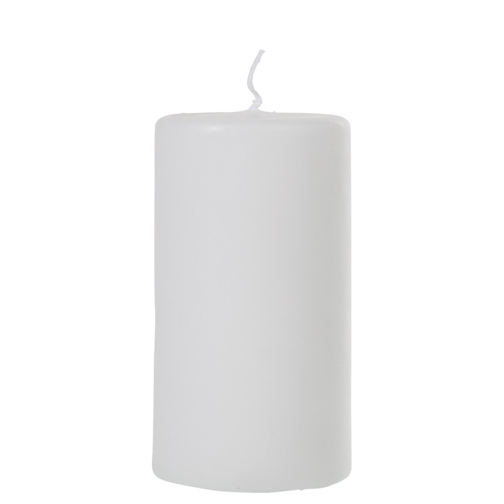 bougie pilier blanche Ø7xh13,5 cm (GiFi-577263X)