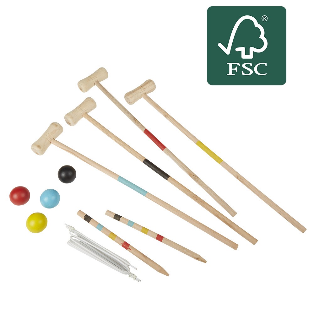 jeu de croquet en bois certifié fsc® (GiFi-580341X)
