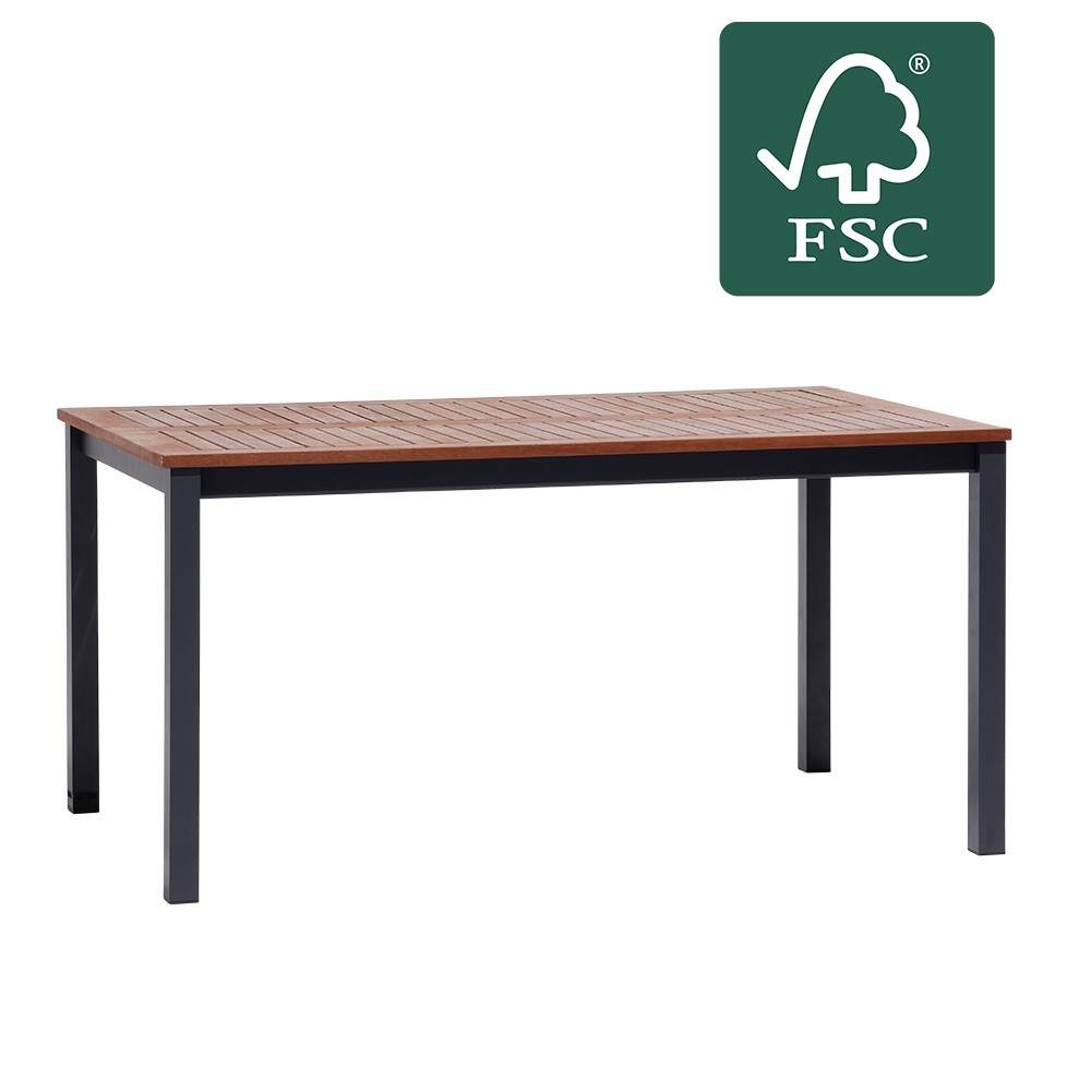 table de jardin bali 6 personnes aluminum et bois certifié fsc® (GiFi-580396X)