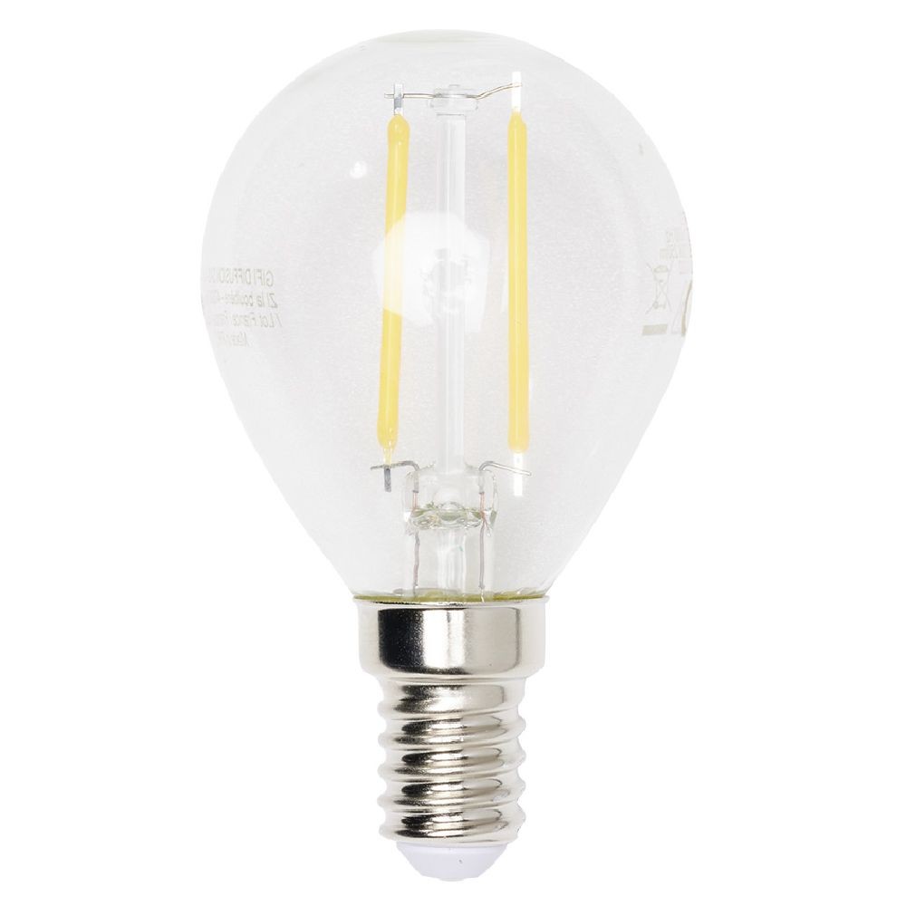 ampoule led filament e14 g45 homday lumière chaude 250lms x2 (GiFi-582031X)