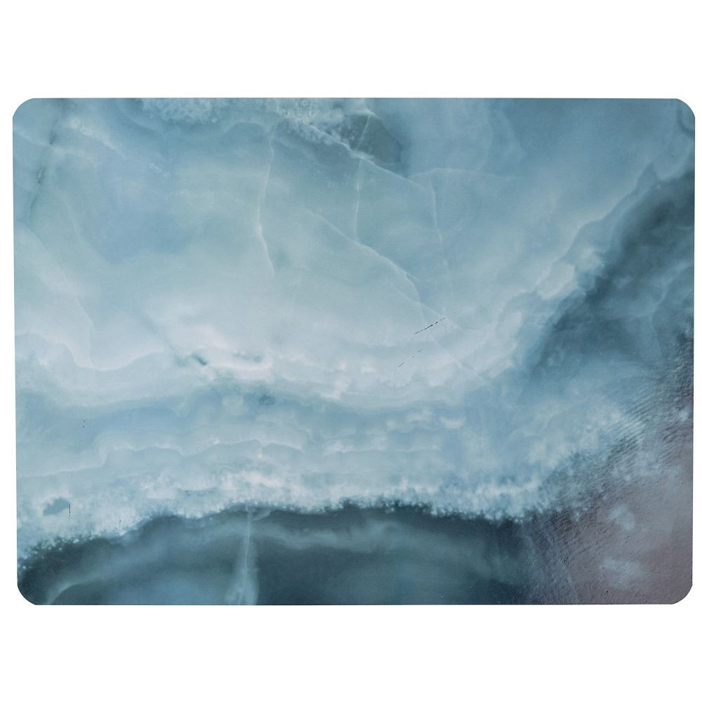 set de table plastique imitation marbre onyx bleu (GiFi-583223X)