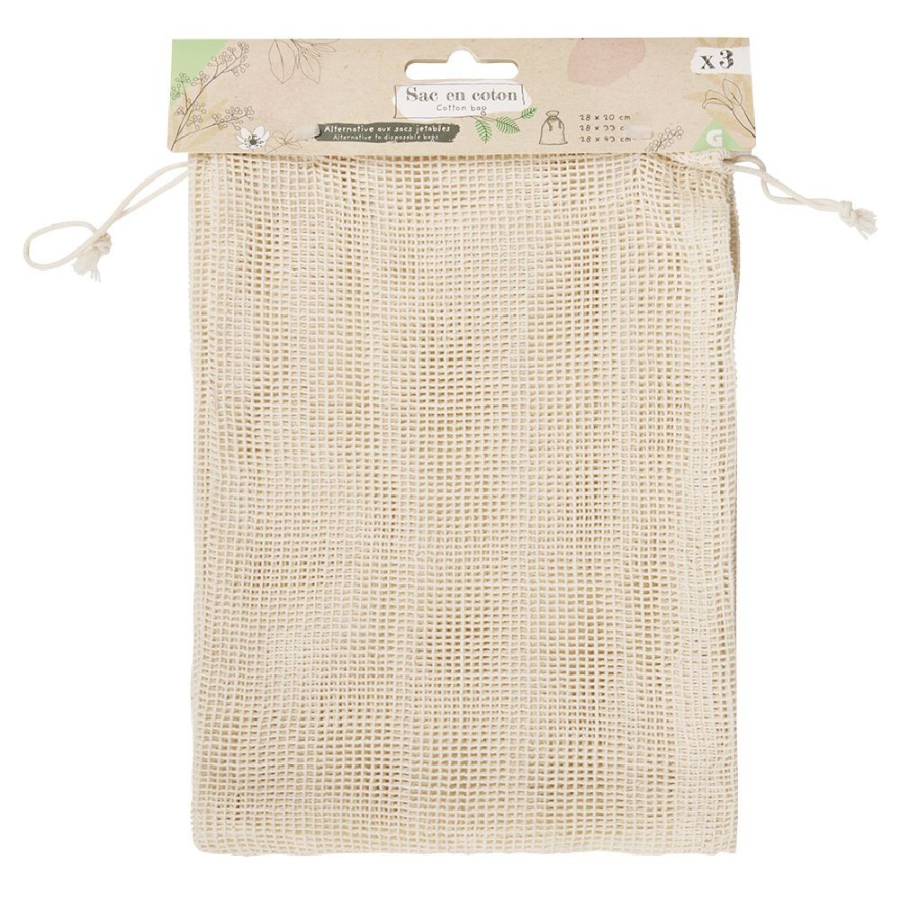 sac en coton blanc x3 (GiFi-583394X)