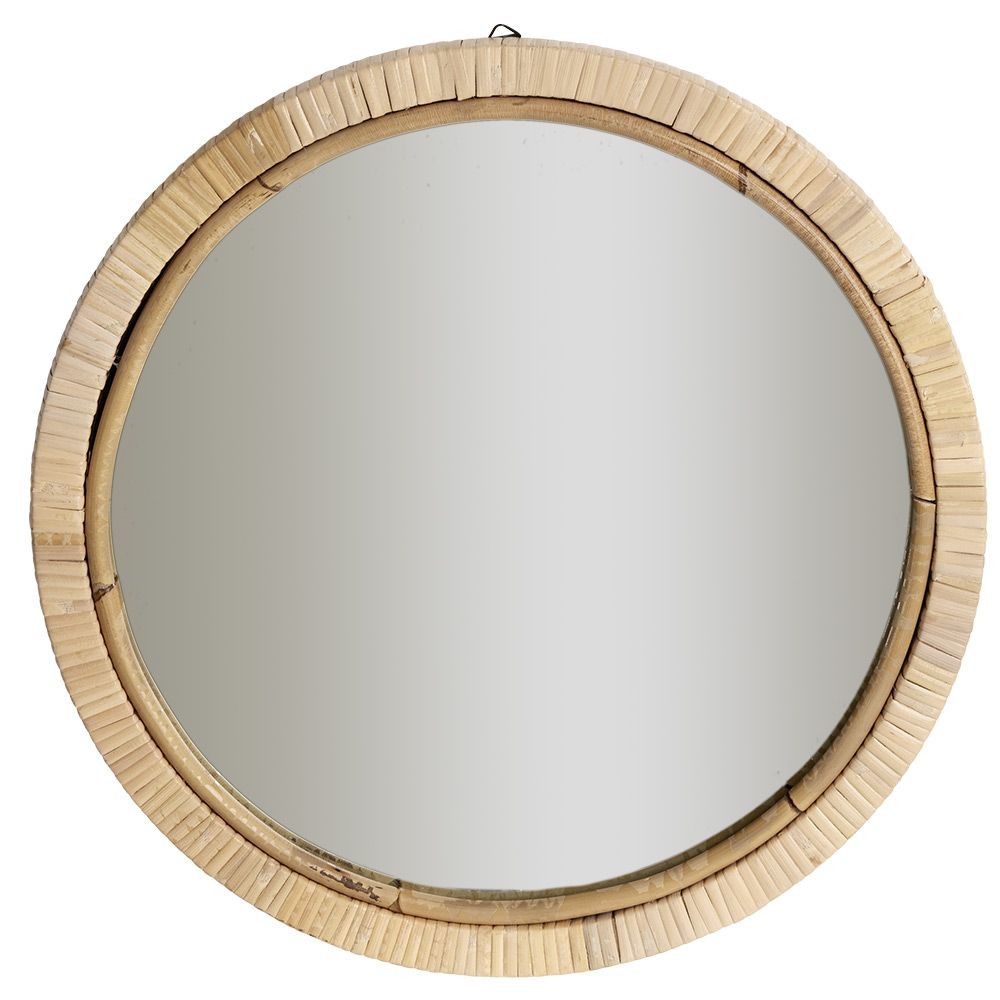 miroir rond contour rotin naturel (GiFi-583820X)