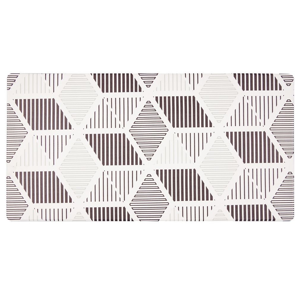 tapis vinyle confort imprimé noir et blanc 100x50cm (GiFi-591437X)