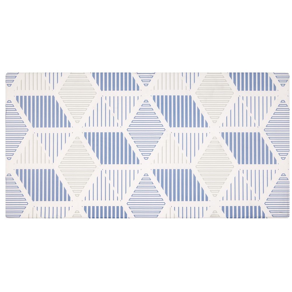 tapis vinyle confort imprimé bleu et blanc 100x50cm (GiFi-591438X)