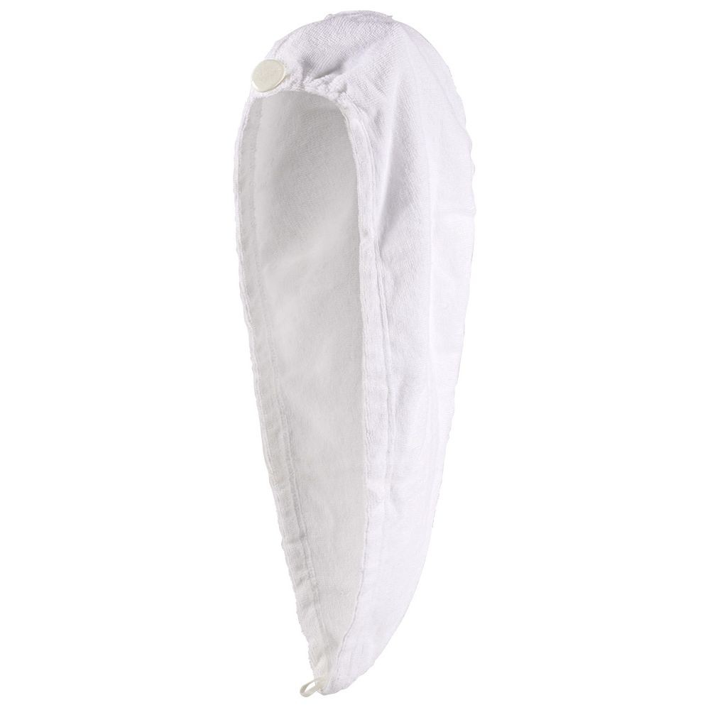 serviette à cheveux ultra absorbante 100% coton blanc (GiFi-591770X)