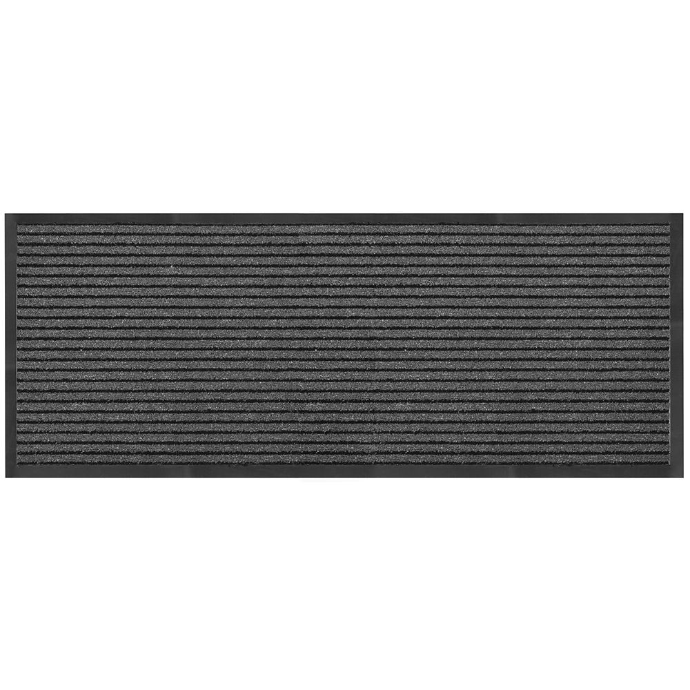 tapis antidérapant grattant antipoussière absorbant gris 160x60cm (GiFi-591799X)