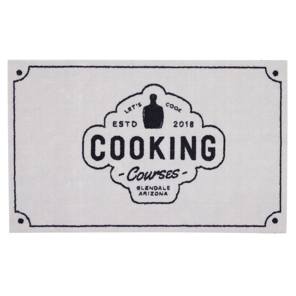 tapis de cuisine antidérapant absorbant inscription cooking 80x50cm (GiFi-591800X)