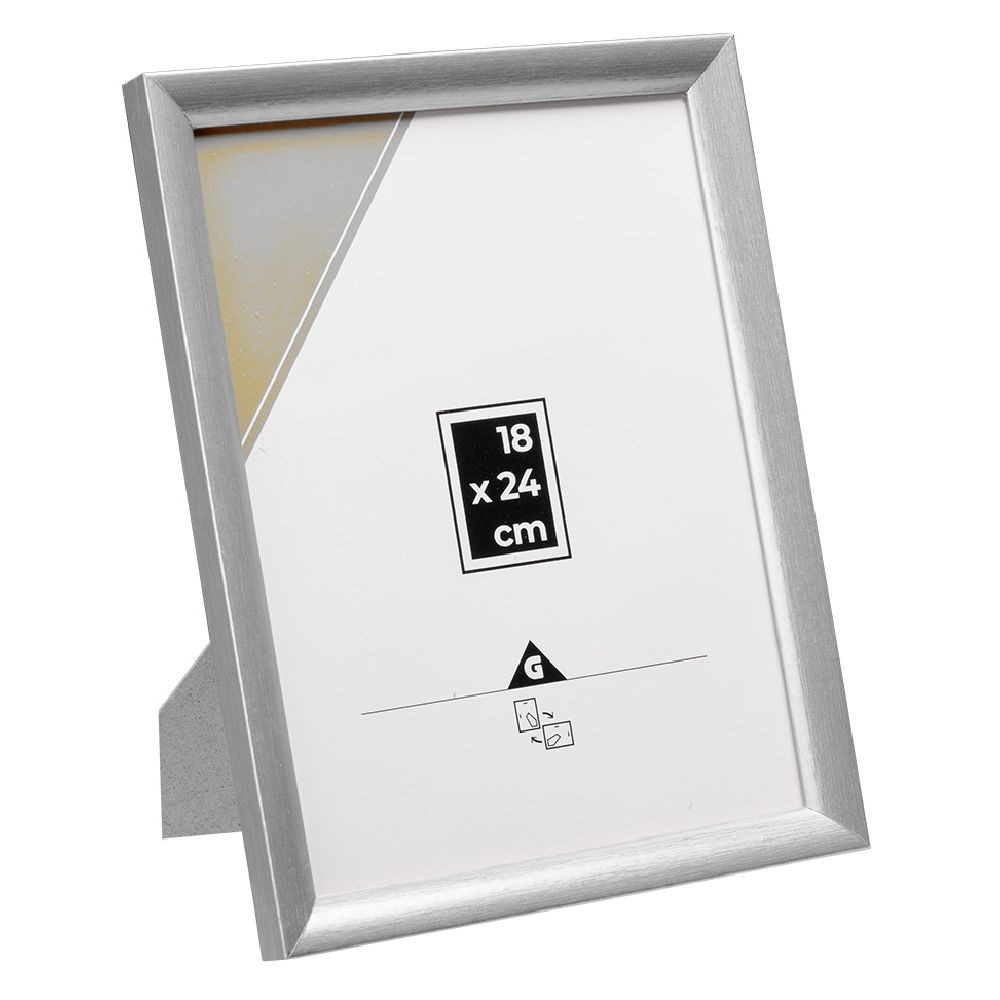 cadre porte-photo argenté 18x24 cm (GiFi-592074X)