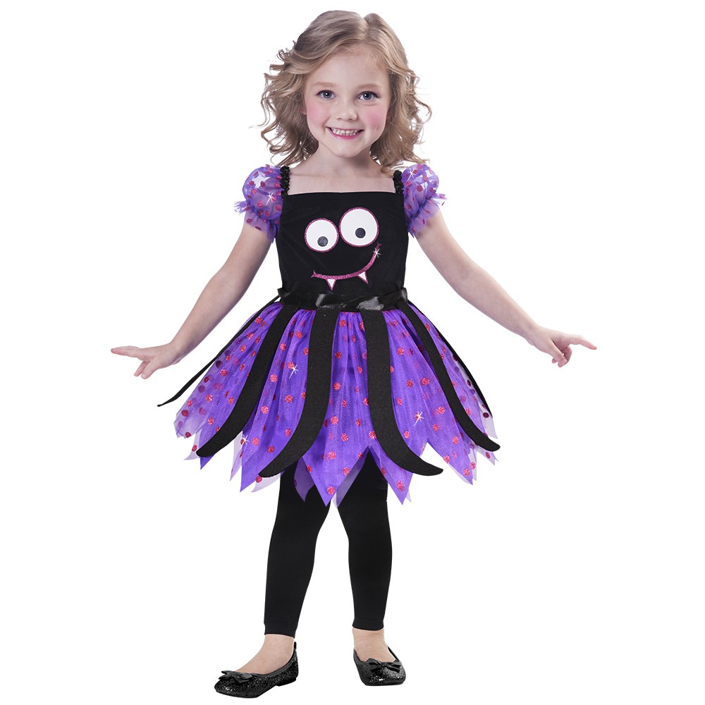 déguisement enfant halloween pieuvre noir et violet 3/4 ans (GiFi-592619X)