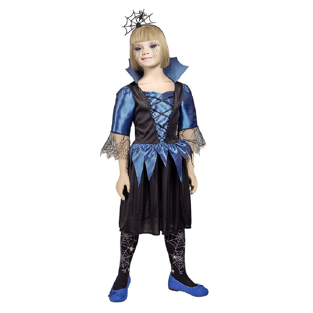 déguisement enfant halloween vampire robe et serre-tête 4/6 ans (GiFi-592672X)