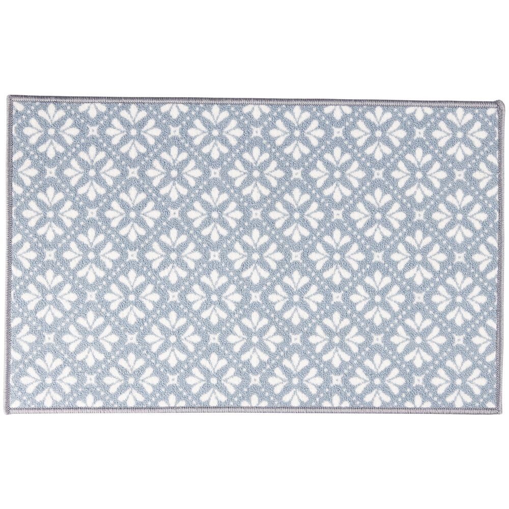 tapis de cuisine latex imprimé bleu 80x50 cm (GiFi-593237X)