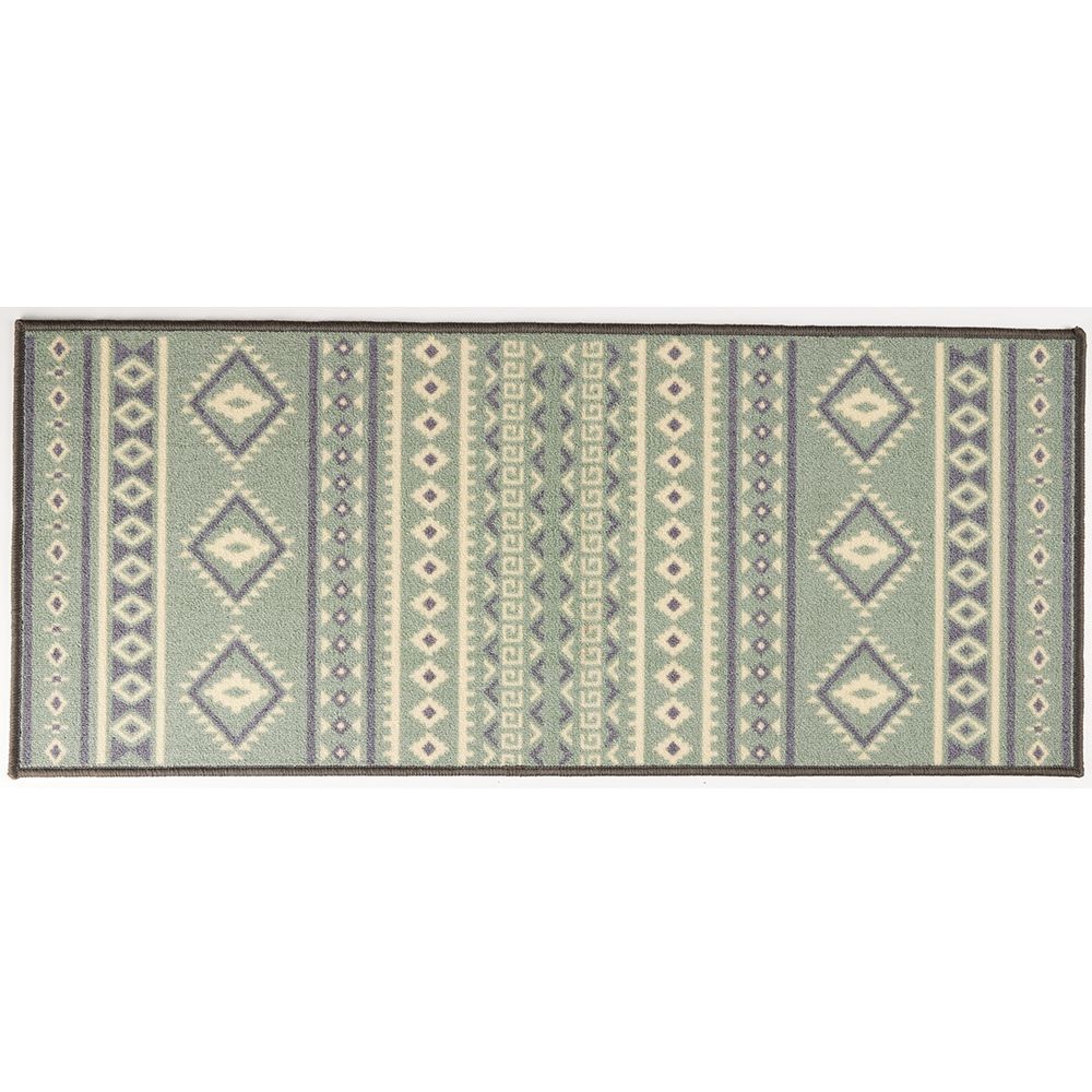 tapis de cuisine latex imprimé vert 120x50 cm (GiFi-593245X)
