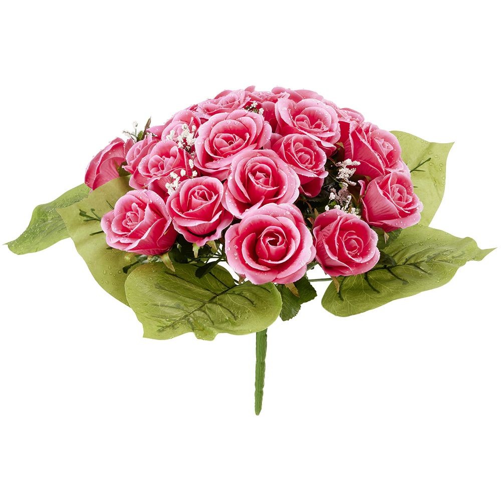 piquet de rose bouquet fleur artificielle Ø38xh41cm (GiFi-593279X)