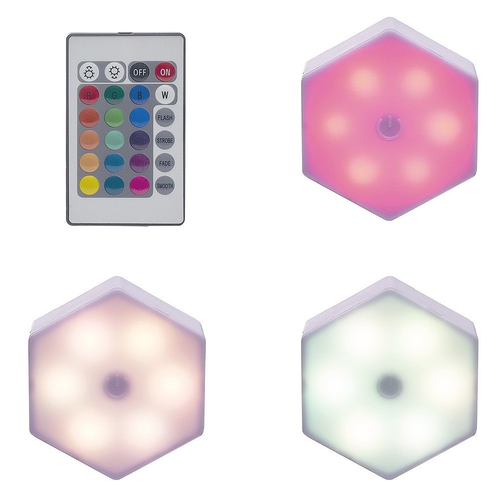 lampe led adhésive forme hexagone x3 (GiFi-593595X)