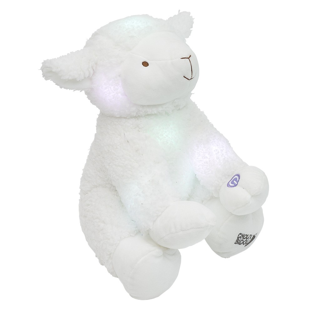 peluche mouton blanc lumineux h35 cm (GiFi-594403X)