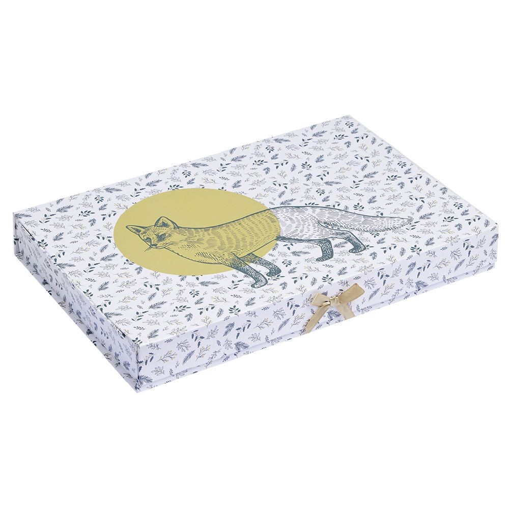 boîte cadeau noël motif nature et renard (GiFi-594898X)