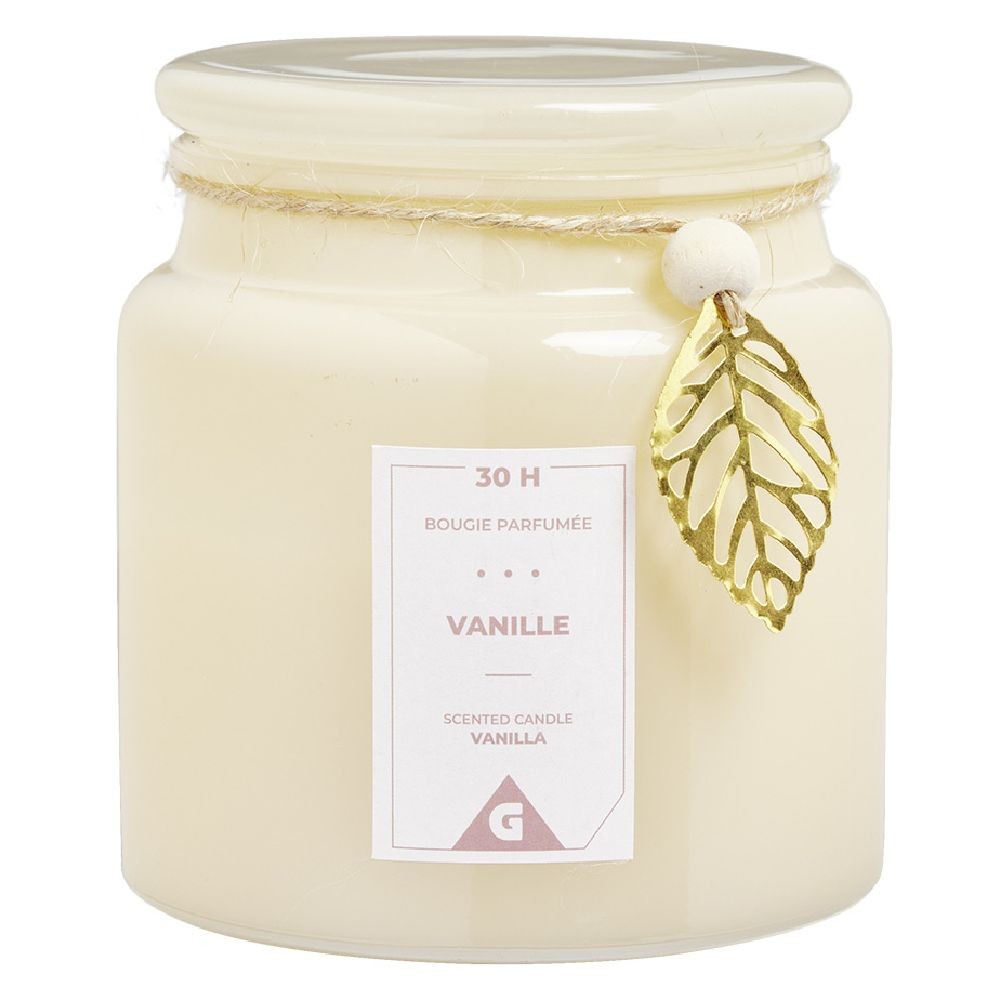 bougie parfumée dans bonbonnière senteur vanille 30h (GiFi-595010X)