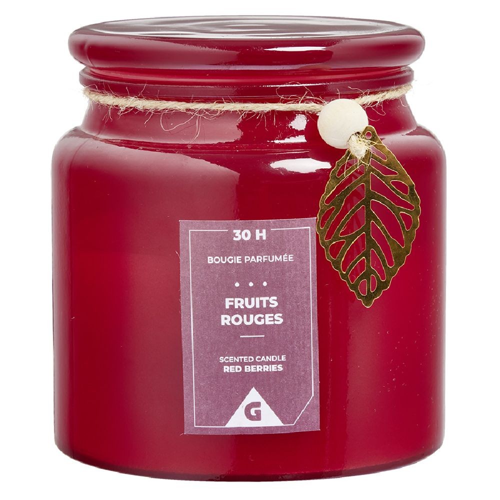 bougie parfumée dans bonbonnière senteur fruits rouges 30h (GiFi-595014X)