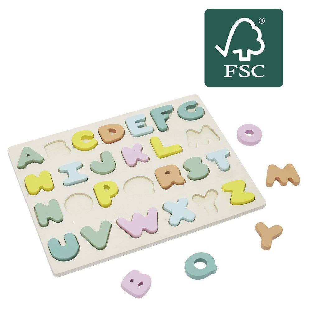puzzle alphabet en bois certifié fsc® 26 pièces (GiFi-595437X)
