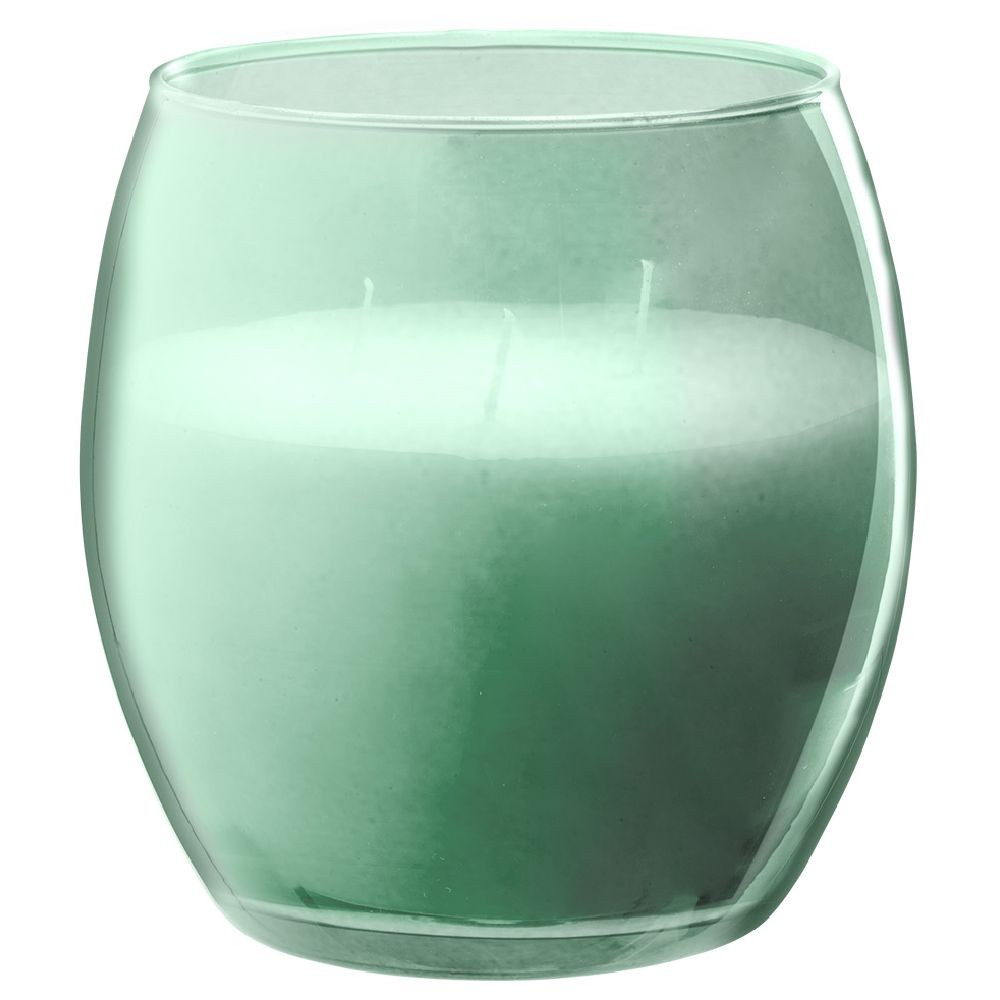 bougie xl dans verre coloré vert senteur eucalyptus 36h (GiFi-595685X)
