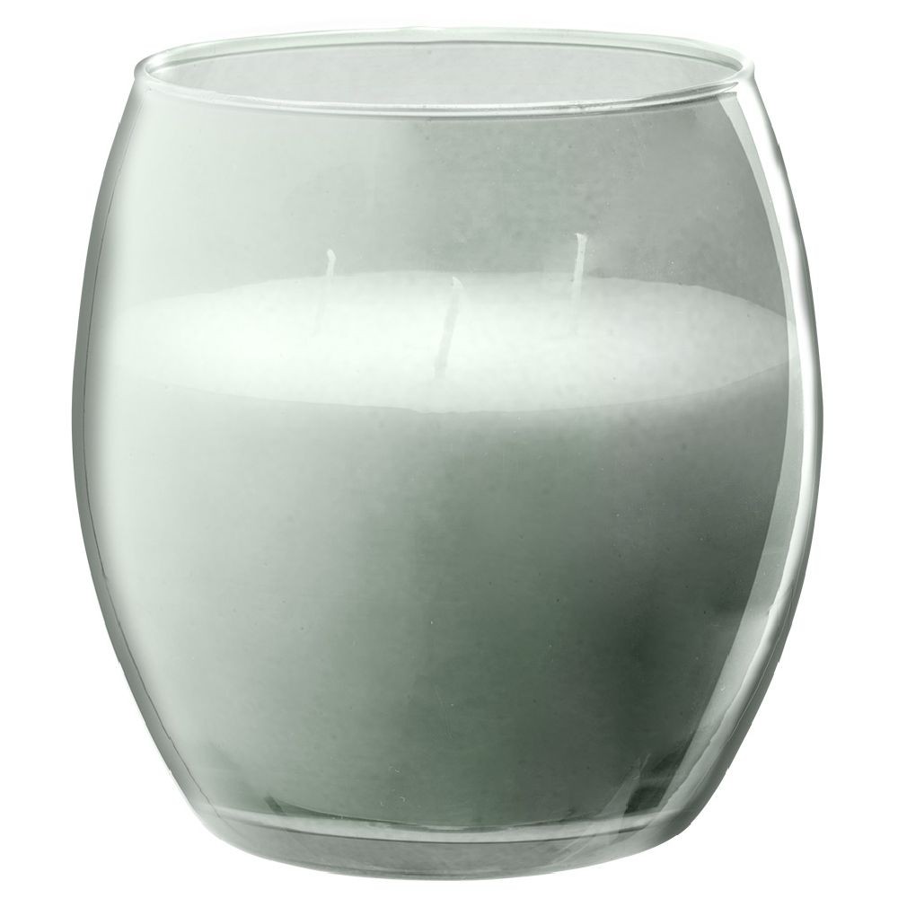 bougie xl dans verre coloré gris senteur coton 36h (GiFi-595689X)