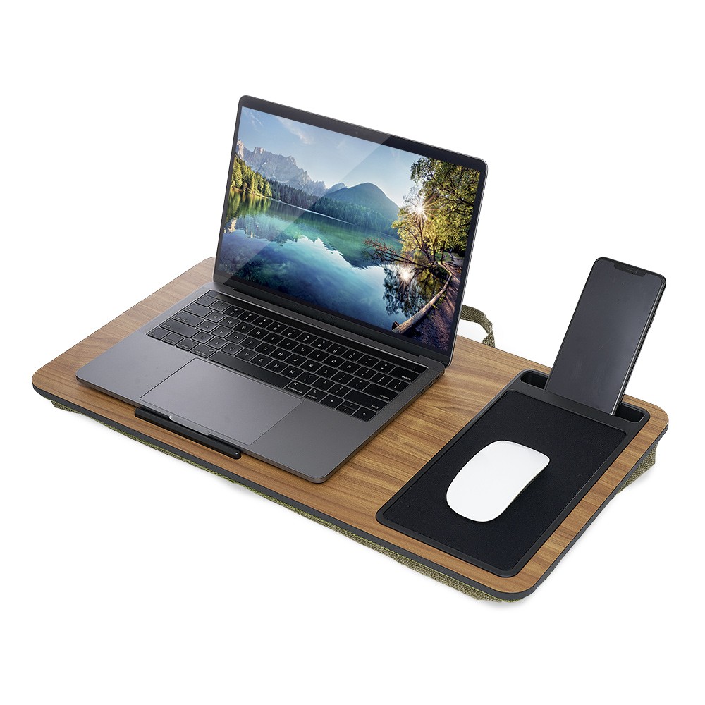 support nomade pour ordinateur portable marron foncé l57xl30xh7,5cm (GiFi-595818X)