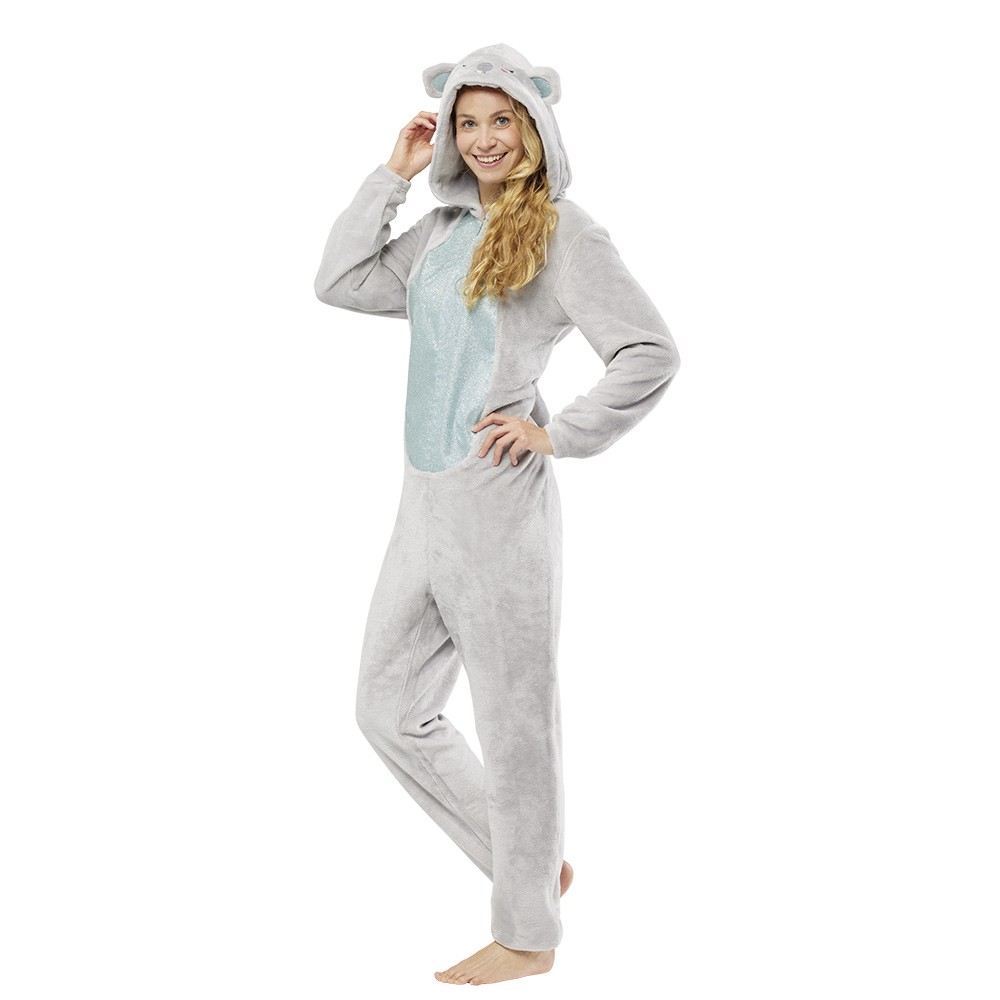 combinaison pyjama koala gris et bleu pailleté taille l (GiFi-597235X)