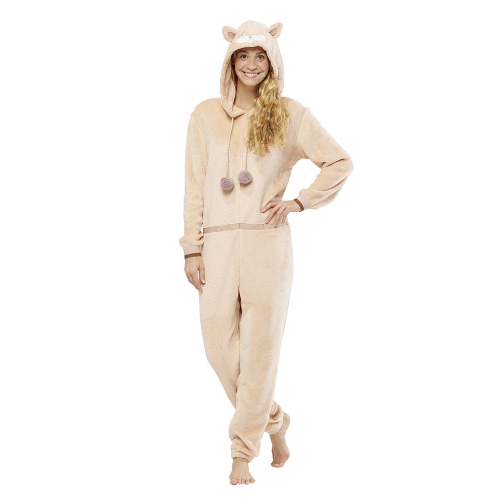 combinaison pyjama renard beige taille l (GiFi-597245X)