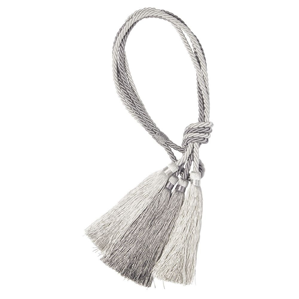 embrasse corde avec pompon gris (GiFi-597304X)