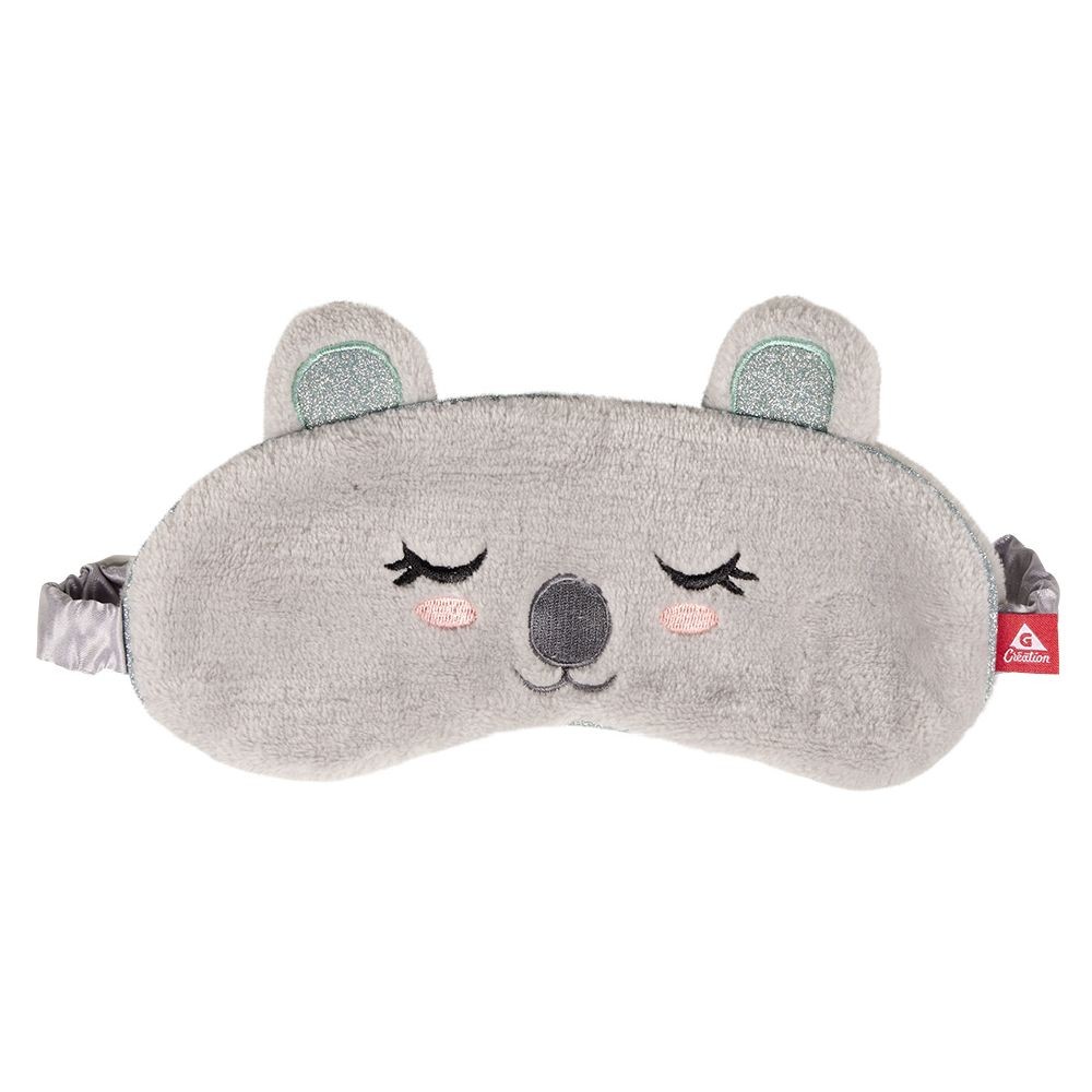 masque de nuit adulte taille unique design koala gris et argenté 100% coton (GiFi-597568X)