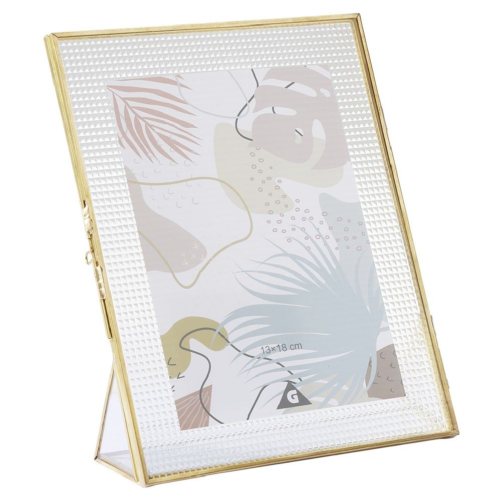 cadre avec bord doré et design relief transparent (GiFi-599230X)