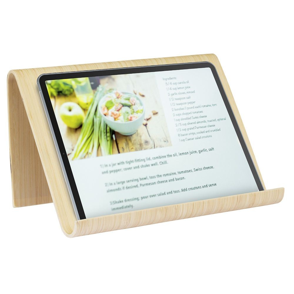 support tablette en bambou à poser ou suspendre l26x16xh12,5cm (GiFi-599396X)
