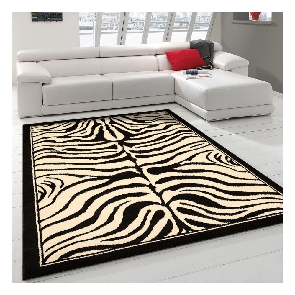tapis moderne zebre polypropylène - 133x200 cm (GiFi-UNA-TAPIS000073-140x200)
