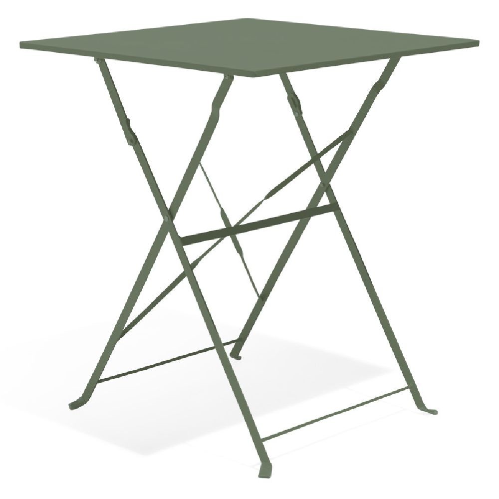 table de jardin boston pliante 2 personnes métal vert 60x60xh70cm (GiFi-601720X)