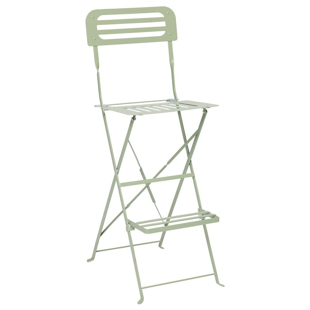 chaise haute de jardin rio métal vert 41x48xh111cm (GiFi-601722X)