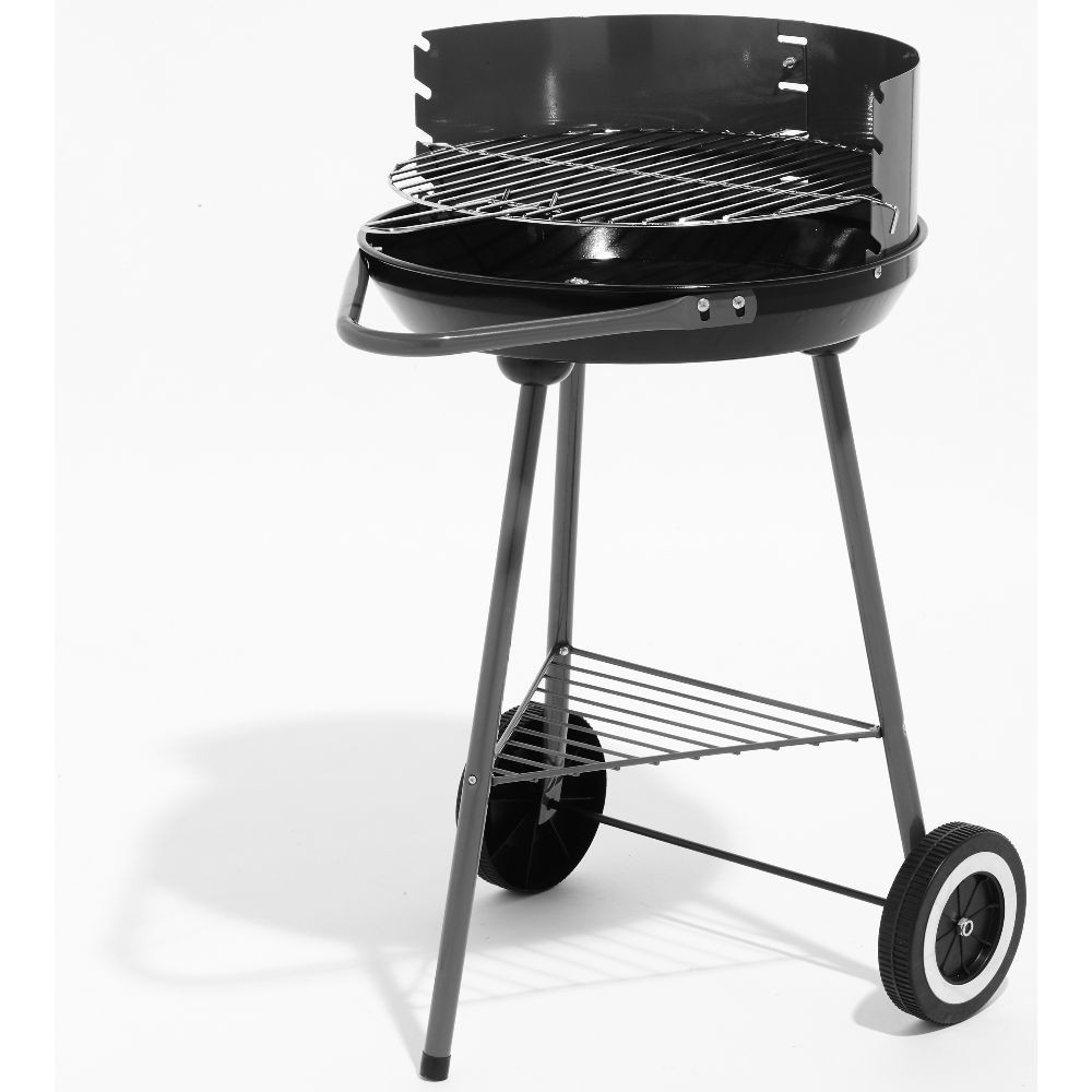 barbecue à charbon sur roulettes carter noir 52x44xh70cm (GiFi-602026X)