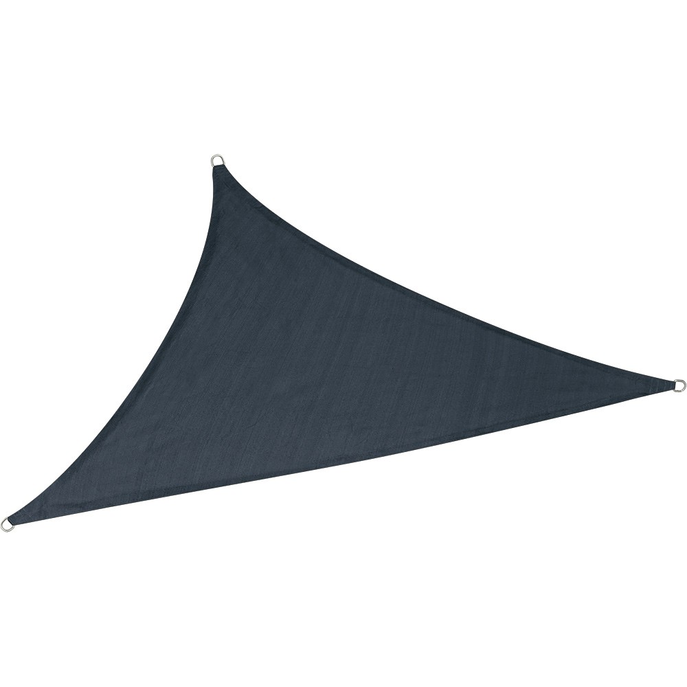 voile d'ombrage triangulaire delta en jute gris foncé 200x200x200cm (GiFi-602230X)