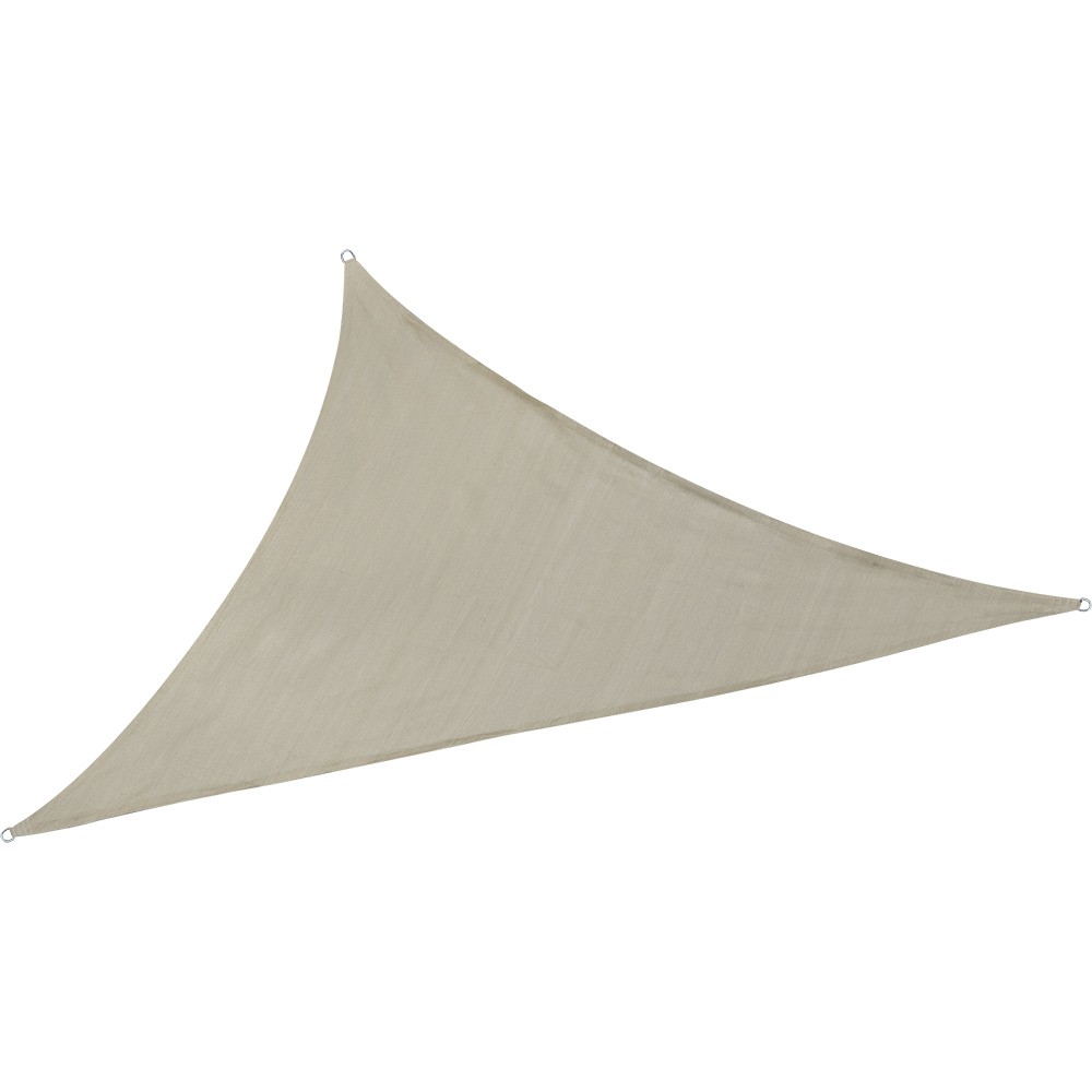 voile d'ombrage triangulaire delta en jute beige 290x290x290cm (GiFi-602231X)