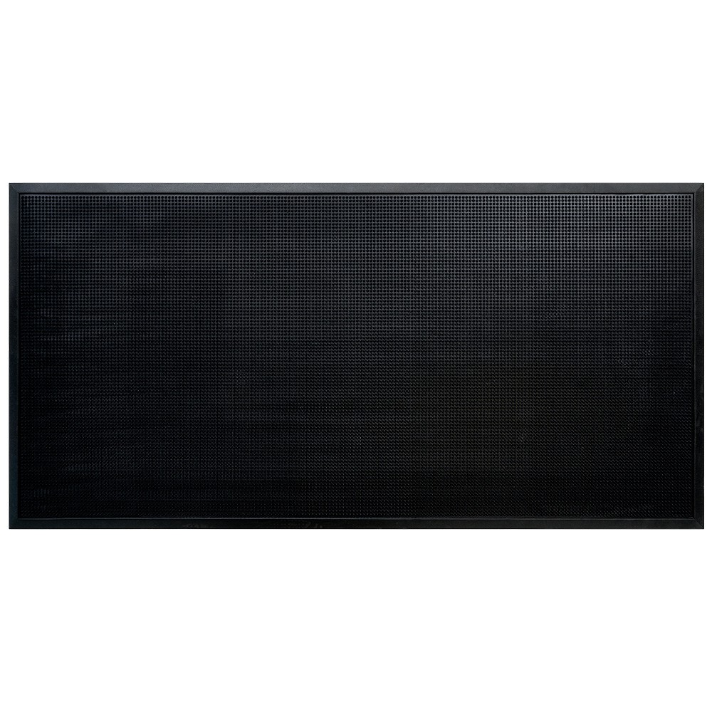 paillasson extérieur antidérapant picot noir 100% caoutchouc 60x120cm (GiFi-602572X)
