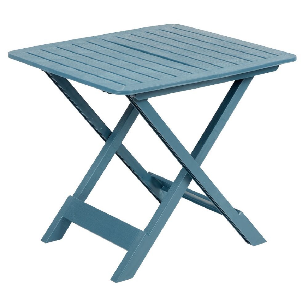 table pliante relax plastique bleu 72x70xh79cm (GiFi-602955X)