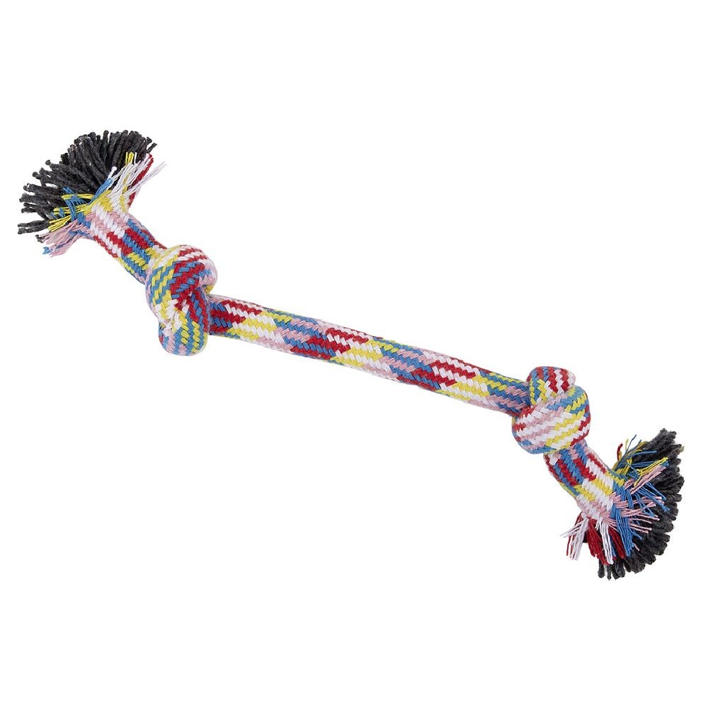 jouet pour chien corde à 2 nœuds l.28 cm (GiFi-603085X)