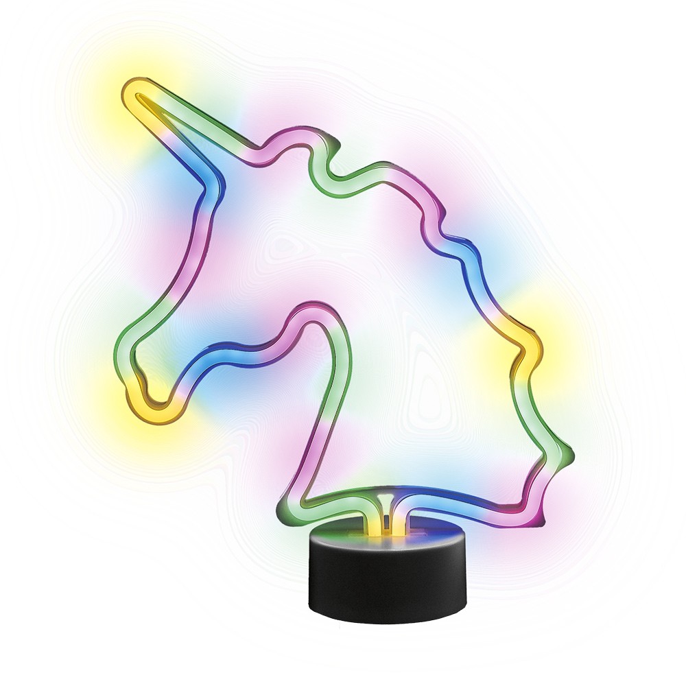lampe néon led forme licorne multicolore Ø9,5x24,5xh29,5cm (GiFi-603528X)