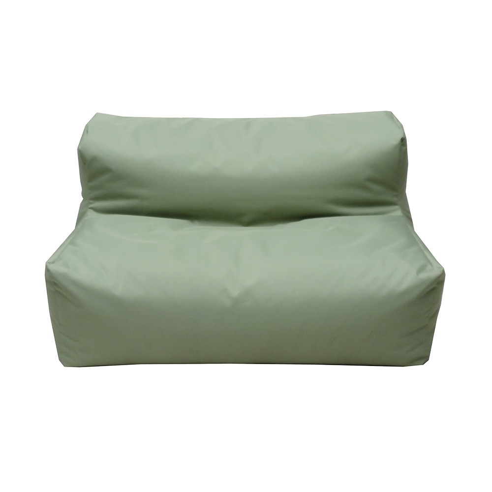 sofa bas chill 2 personnes tissu vert 120x96xh60cm (GiFi-603547X)