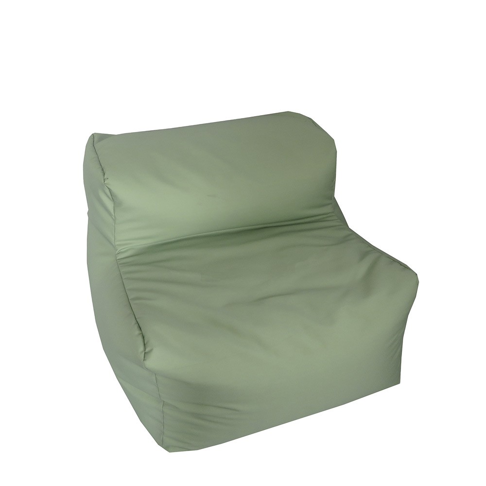 sofa bas chill 1 personne tissu vert 84x70xh68cm (GiFi-603548X)