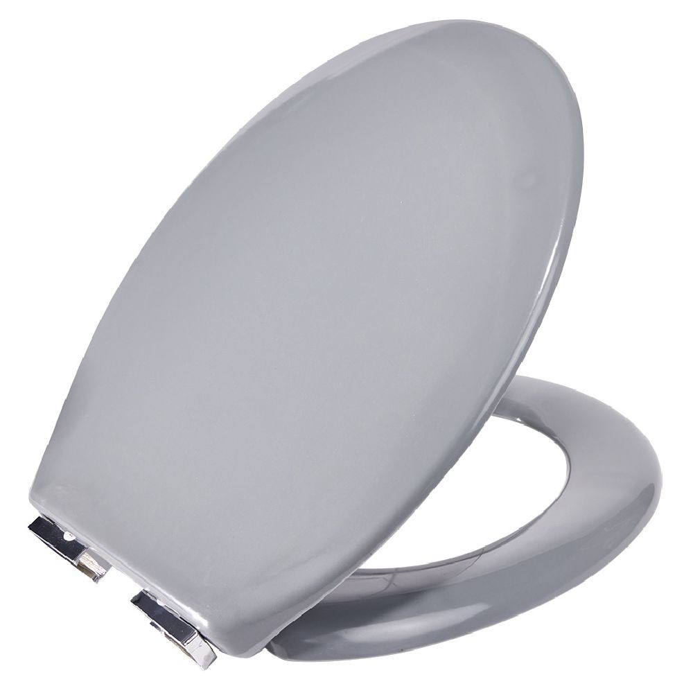 abattant wc duroplast gris avec frein de chute déclipsable réglable (GiFi-604338X)