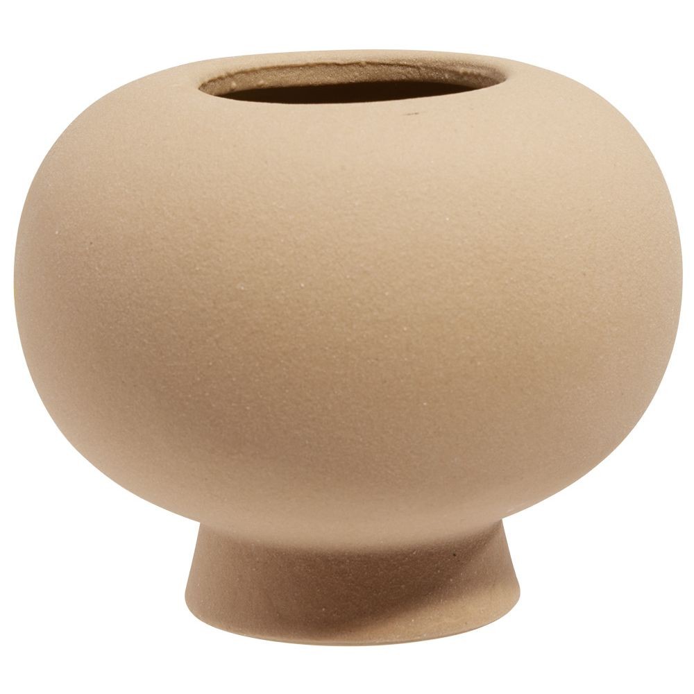 vase boule céramique marron - Ø13xh11cm (GiFi-604806X)