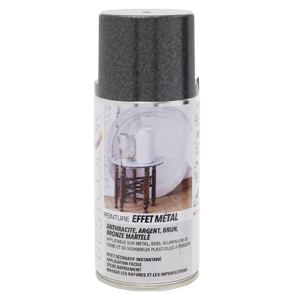 peinture aérosol effet métal anthracite martelé 300 ml (GiFi-604980X)
