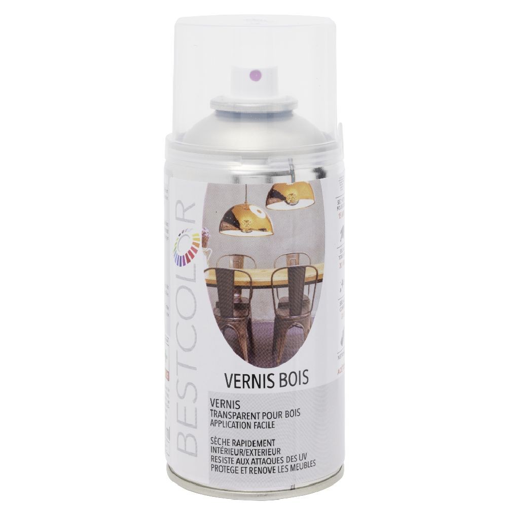 vernis bois incolore brillant en spray 300 ml (GiFi-604986X)