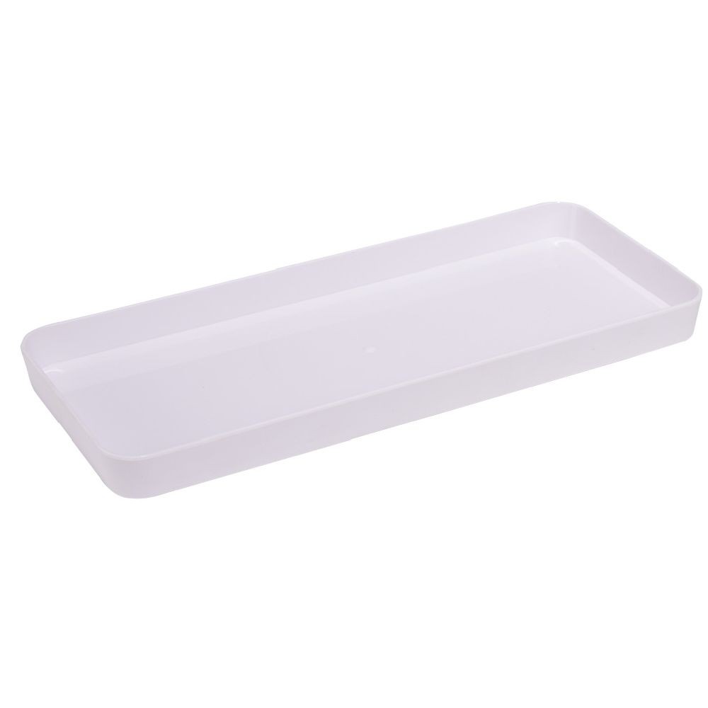 plateau rectangulaire blanc plastique 26x11xh2cm (GiFi-604999X)